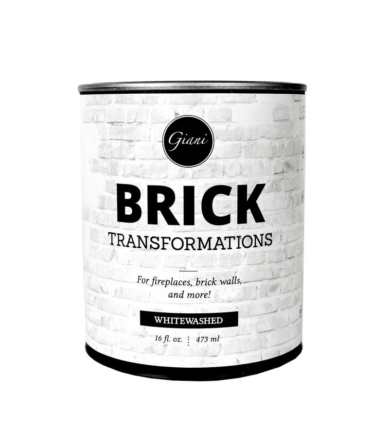 Giani Brick Transformations Whitewash Paint for Brick and Fireplaces- 16 oz Pint - Image 1